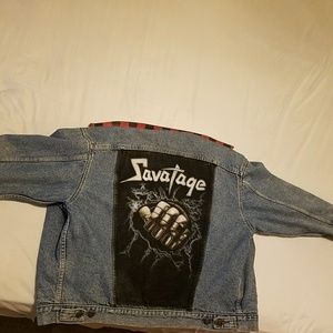 Vintage Glam Rock Savatage Levi Denim Jean Jacket